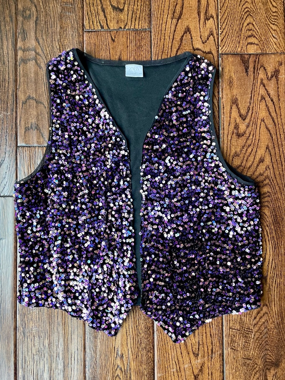 Zara sequin vest 💜 sz 13-14